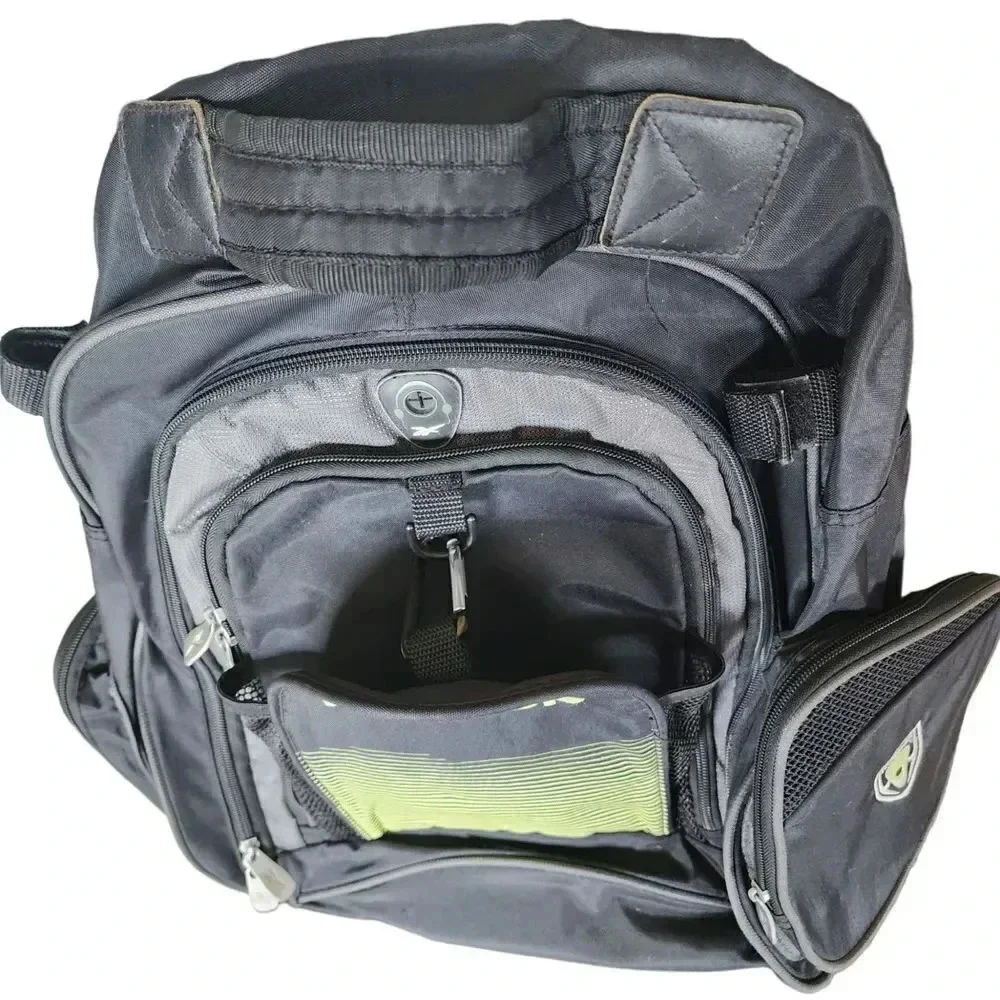Reebok Pro 5-Pockets Logo Sports Backpack Bag, Black